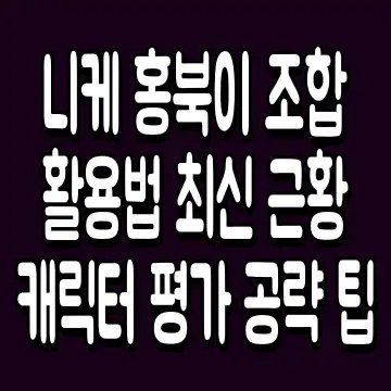 니케 홍북이 조합 활용법 최신 근황 캐릭터 평가 공략 팁
