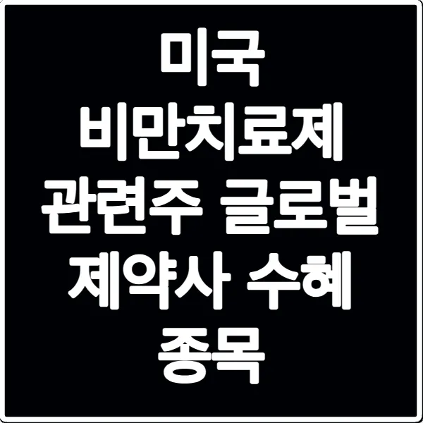 미국 비만치료제 관련주 글로벌 제약사 수혜 종목